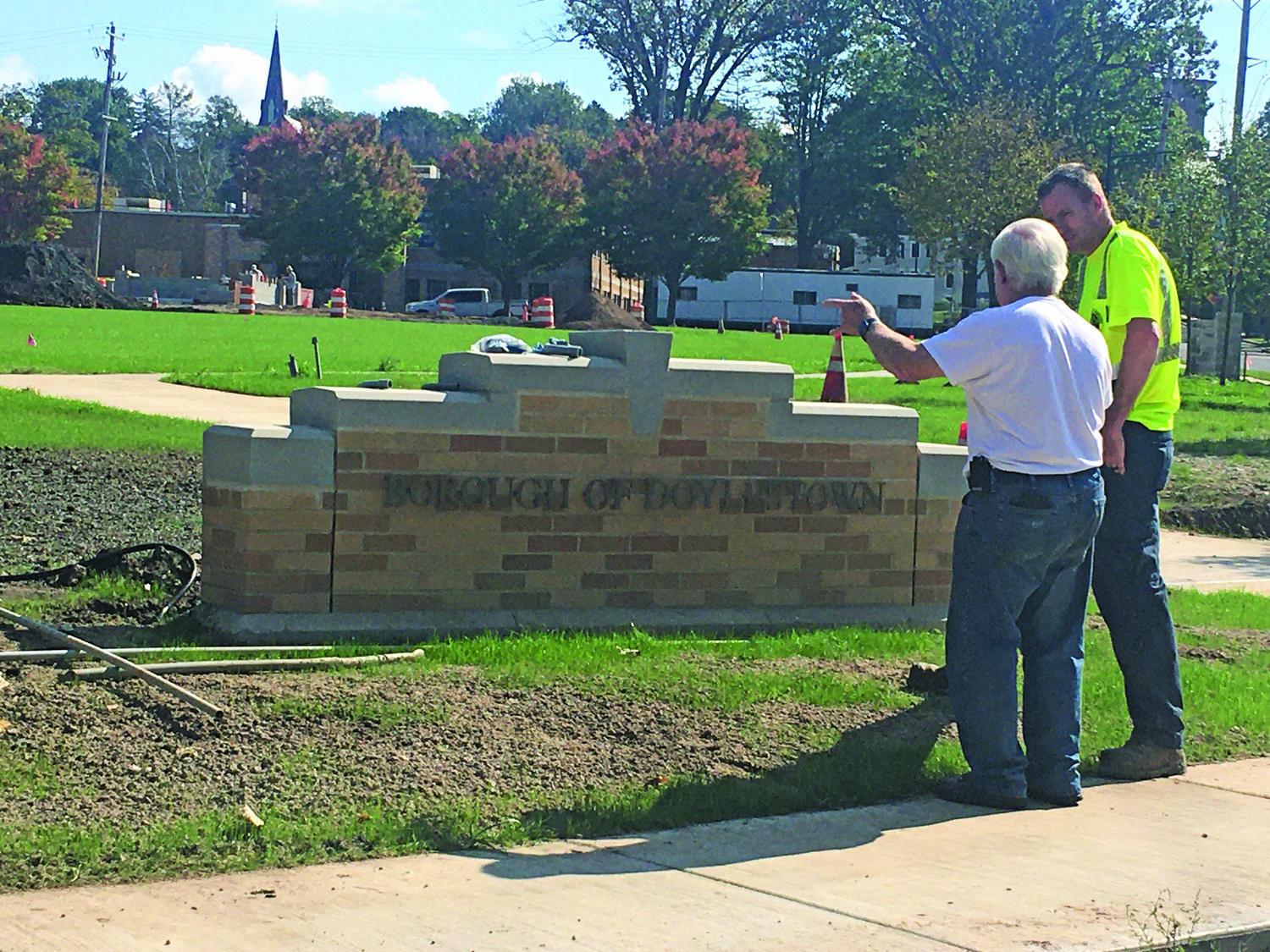 Doylestown Borough’s long awaited park on North Broad Street will include a public plaza and other amenities.