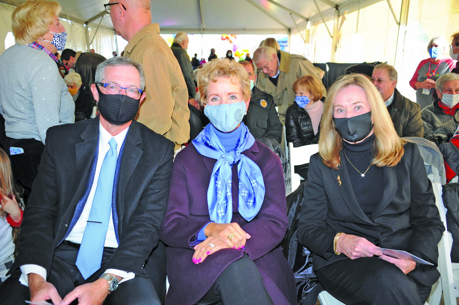 John and Jeanne Hubbard, Eleanor Wilson, Doylestown Health’s former vice president and chief operating – still playing a major role in this project.