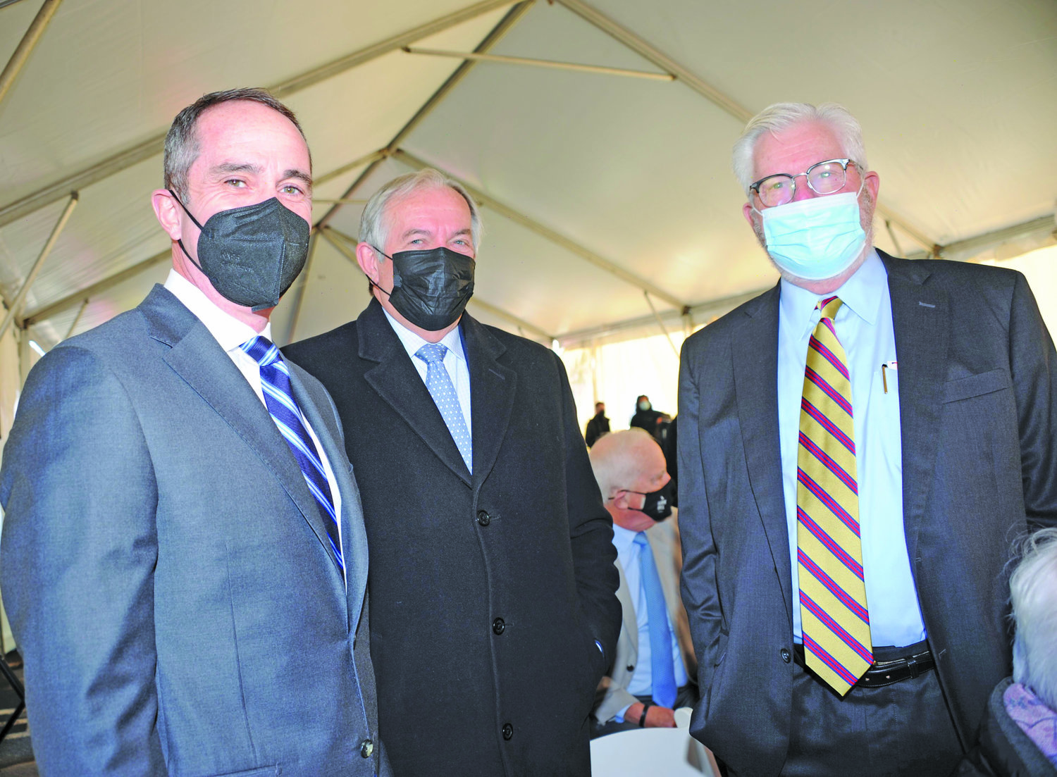 State Sen. Steven J. Santarsiero, Doylestown Mayor Ron Strouse and Doylestown Borough Council President Jack O’Brien.