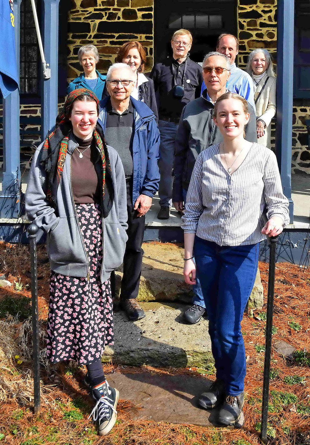 Celebrating Benjamin Parry’s birthday are Fay Bader, Charles Tarr, Kay Weeder, Nina Heitz, Roy Ziegler, Ann Callahan, Kris Weeder, Tom Williams and Emma Connolly.