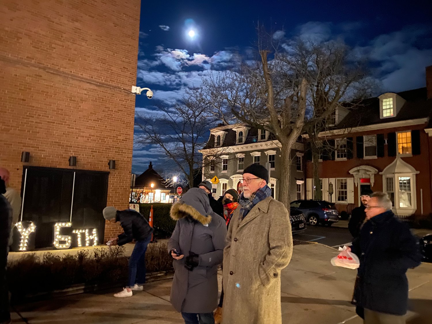 More than 50 people attended a “Vigil for Democracy” Friday night to mark the second anniversary of the Jan. 6 insurrection.