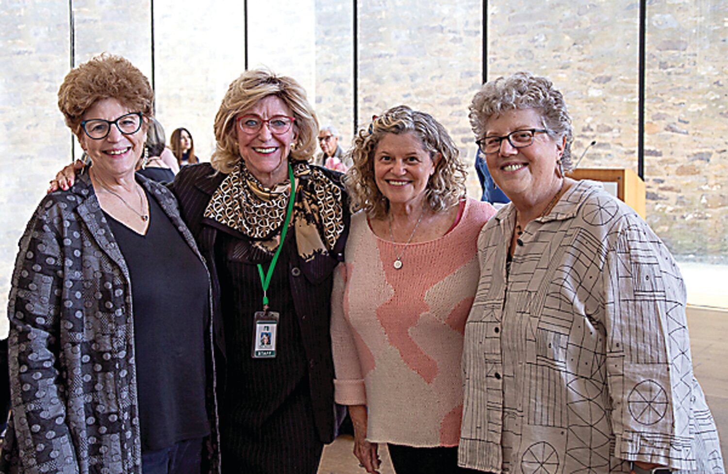 Binny Silverman; Vail Garvin, Michener’s executive director; Leda Silverman Molly; and Jeffra Silverman Nandan.