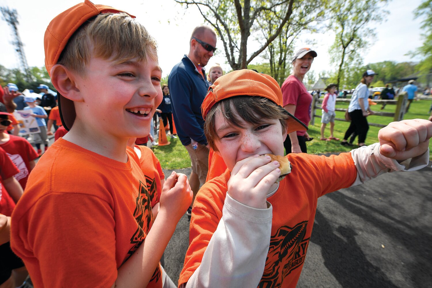 Boys having fun during the parade.