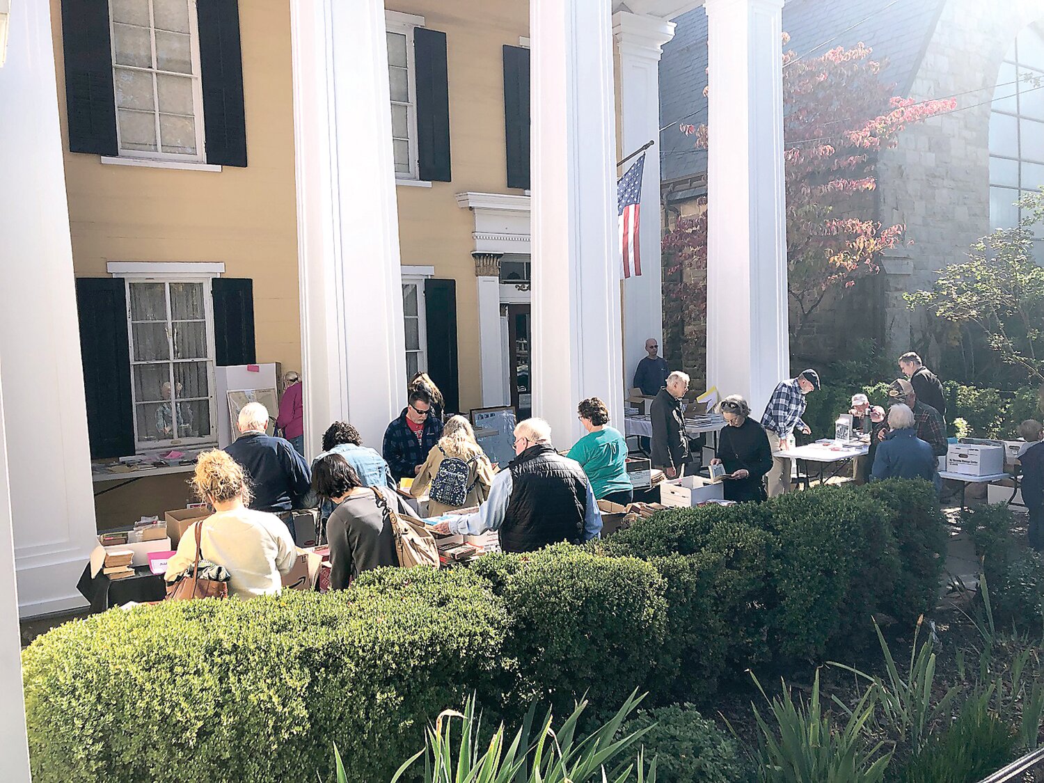 Book-lovers search for great finds during a previous Hunterdon County Historical Society book sale.