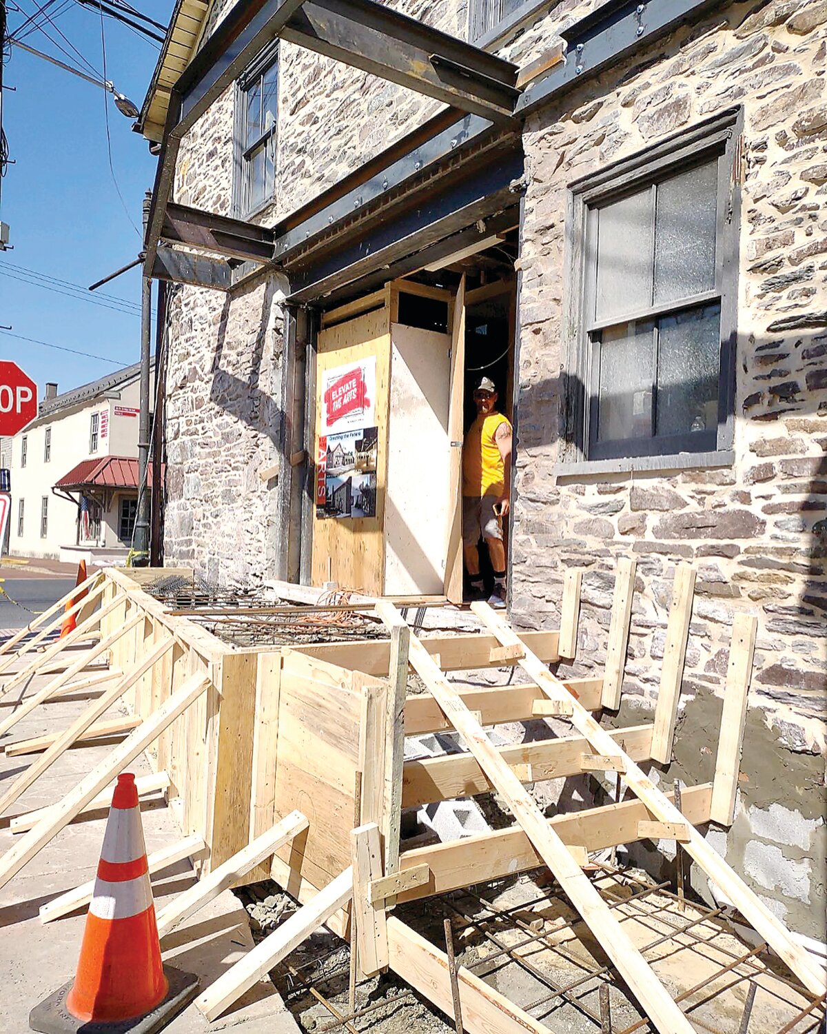 The New Hope Arts building under construction.