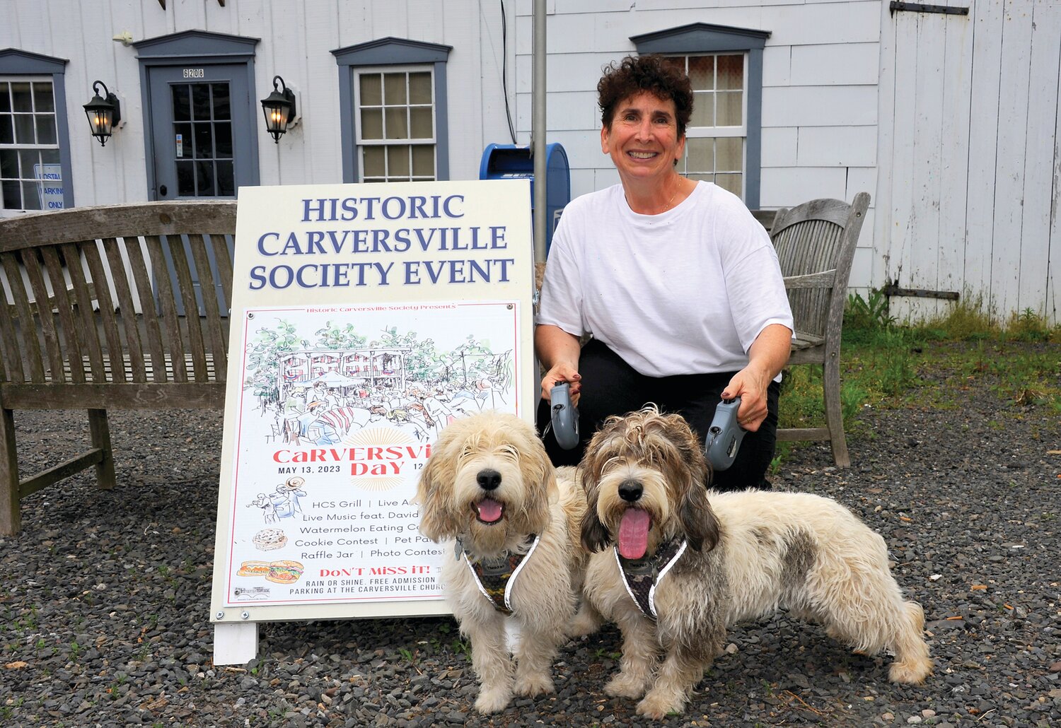 Sue Wiedorn with Fizzy and Fleurette.