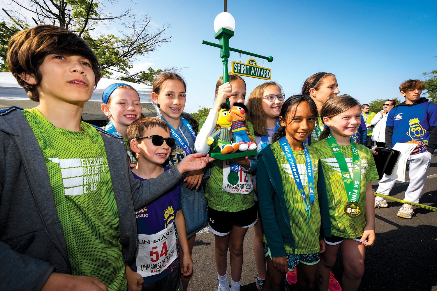 The Sesame Place Spirit Award went to the kids of Eleanor Roosevelt Elementary School.