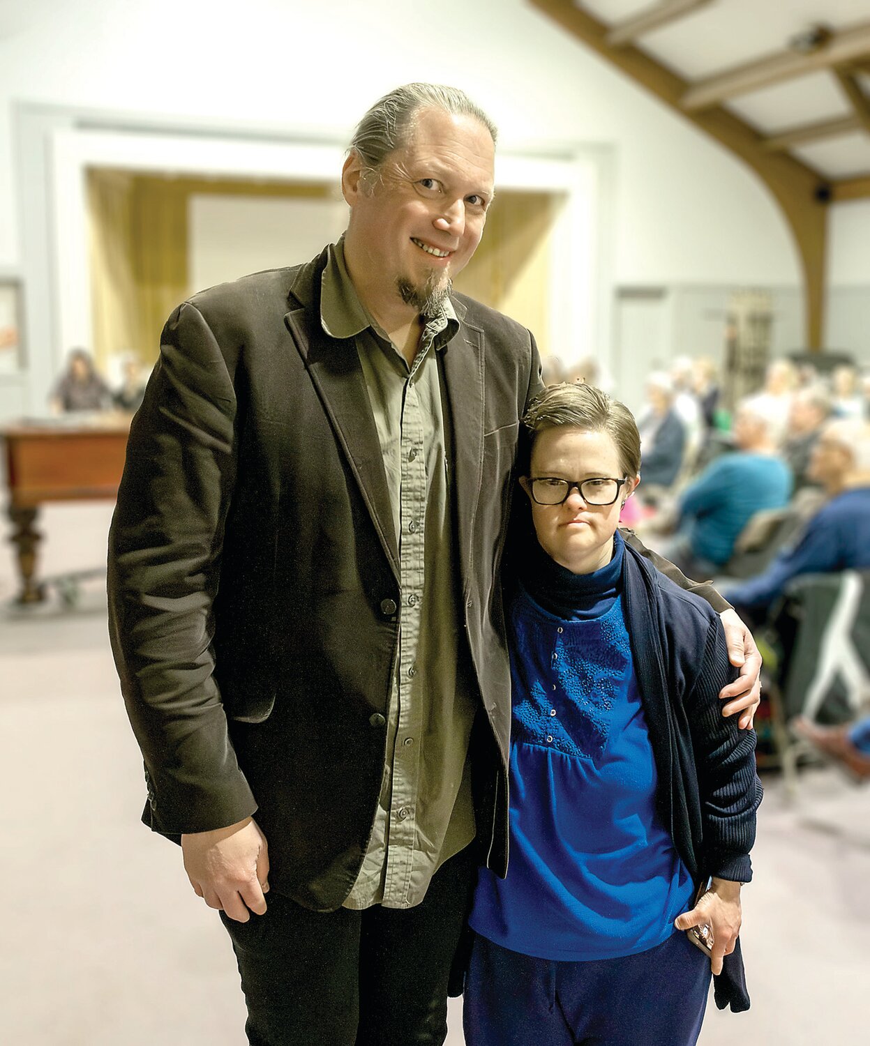 Composer John Conahan and poet Emily Fulmer.