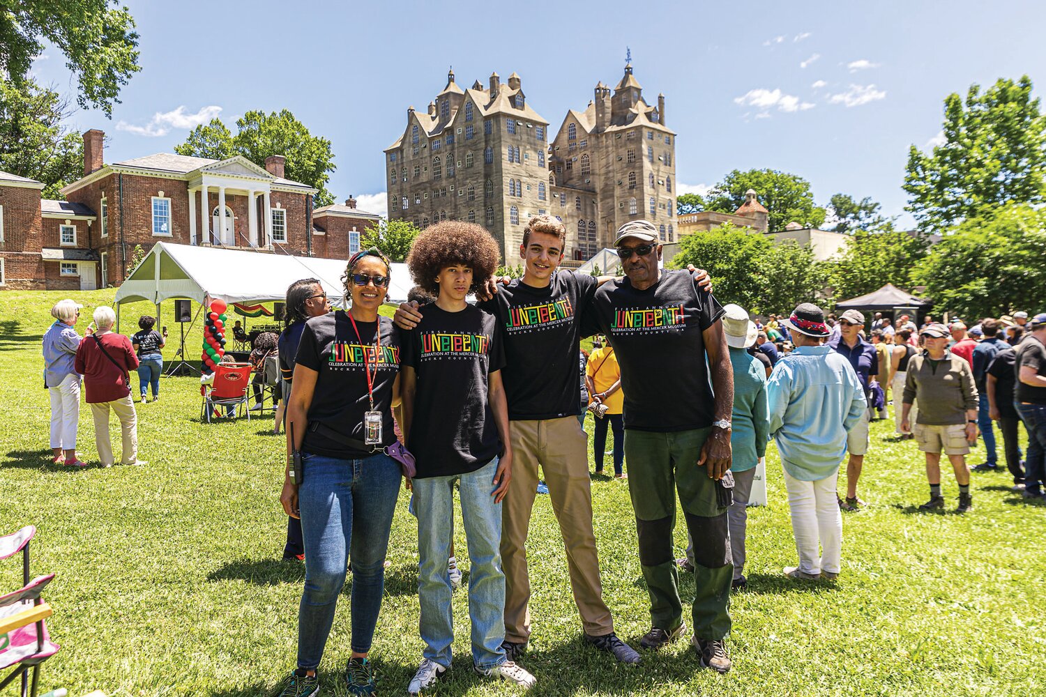 A group gathers for a photo at last year’s Juneteenth at the Mercer Museum celebration.