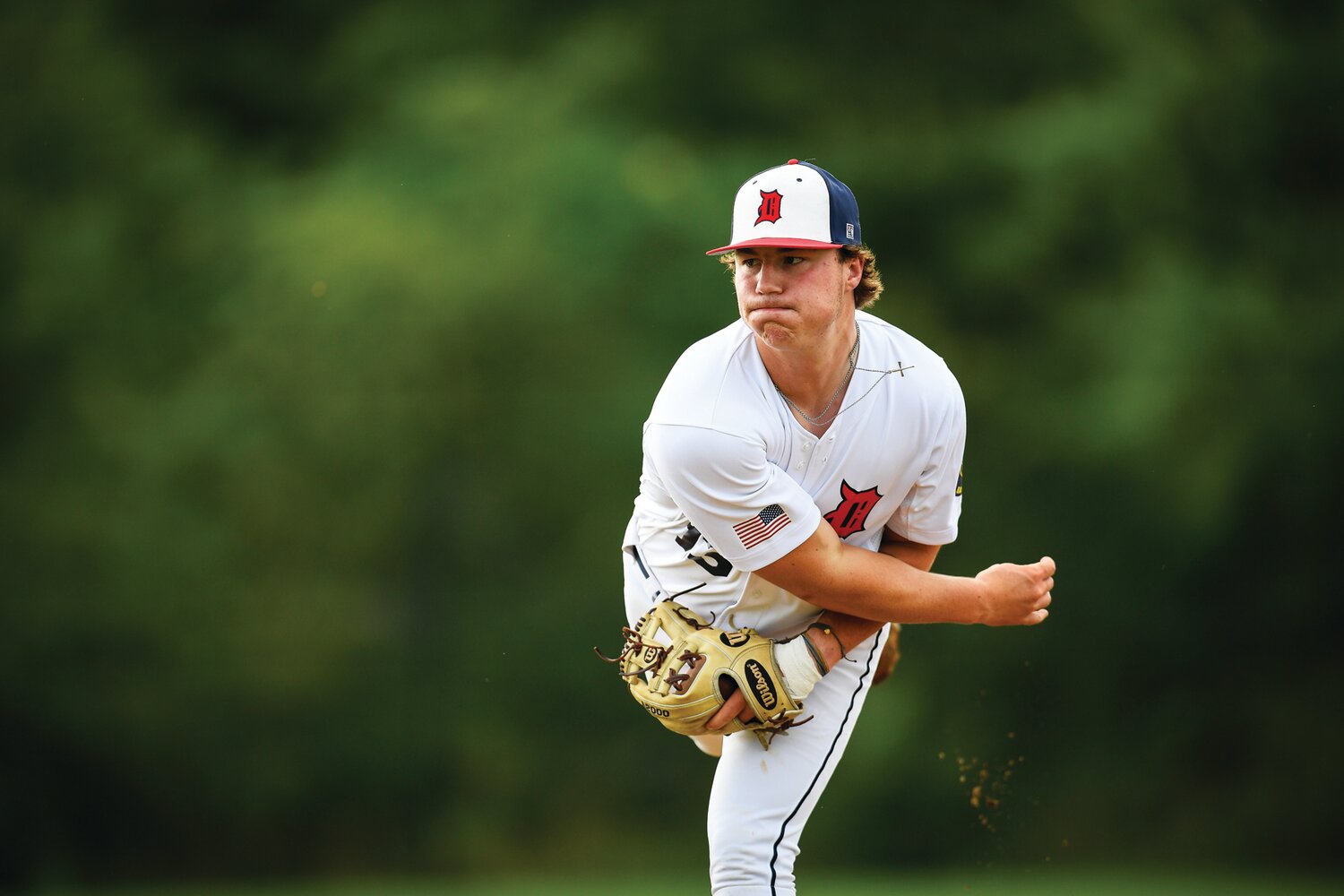 Doylestown pitcher Jackson Mott pitched 6 and 1/3 innings, picking up the victory in the 10-5 win over Plumstead.