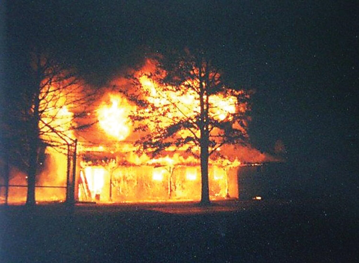 An orange glow hung over Ivyland on the night that a fire consumed the borough hall. The fire’s cause was officially listed as “undetermined” but likely due to an electrical failure.