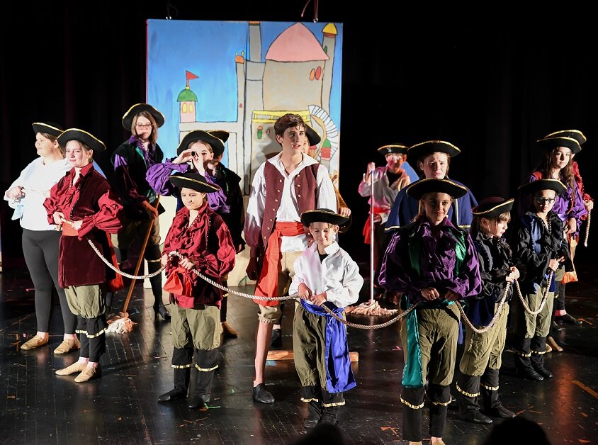 The cast of the Solebury StarCatchers Theater and Scenic Arts Camp production of The Little Mermaid.