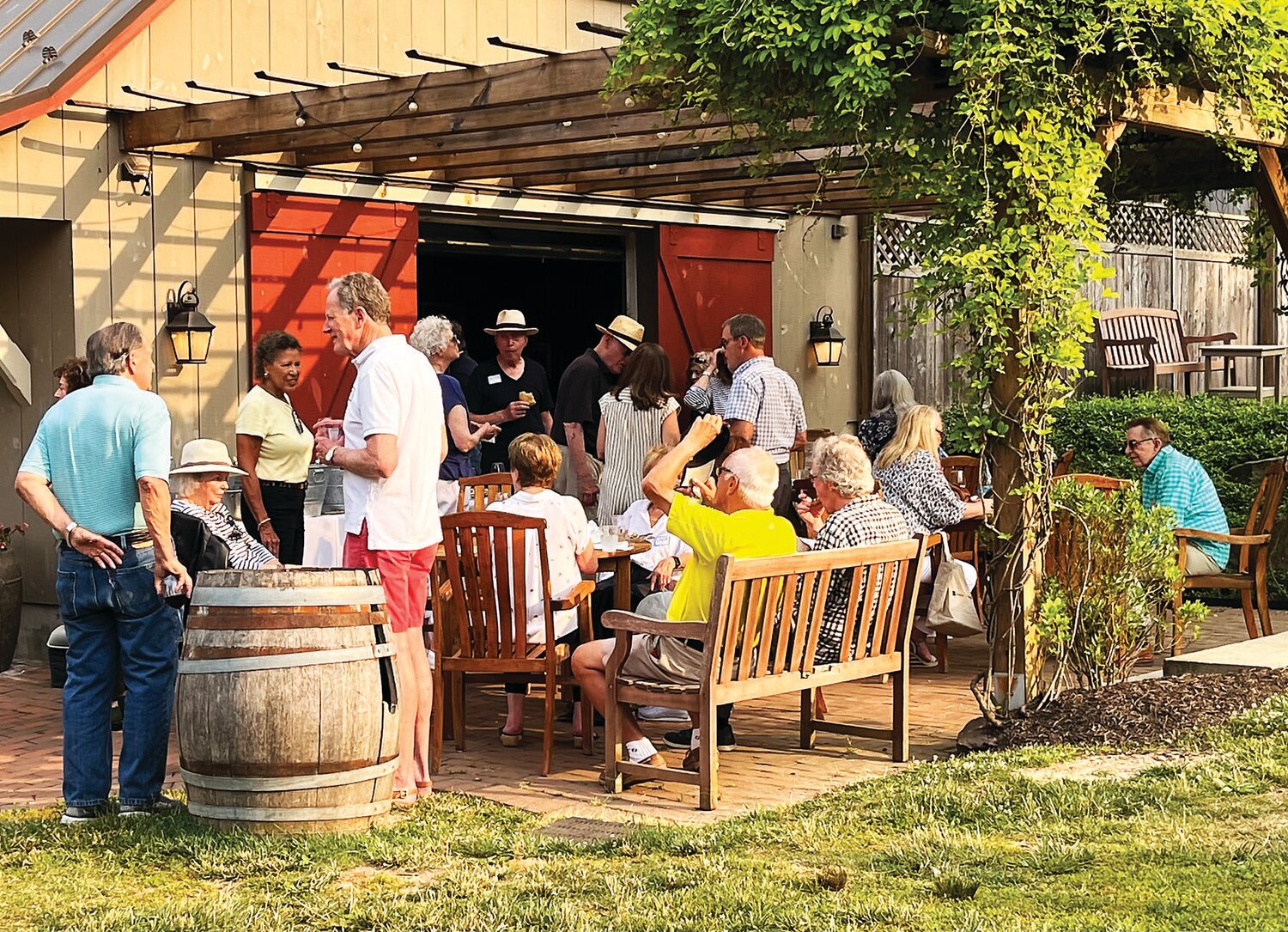 Lumberville neighbors and friends mingle at the Founder’s Day Picnic.