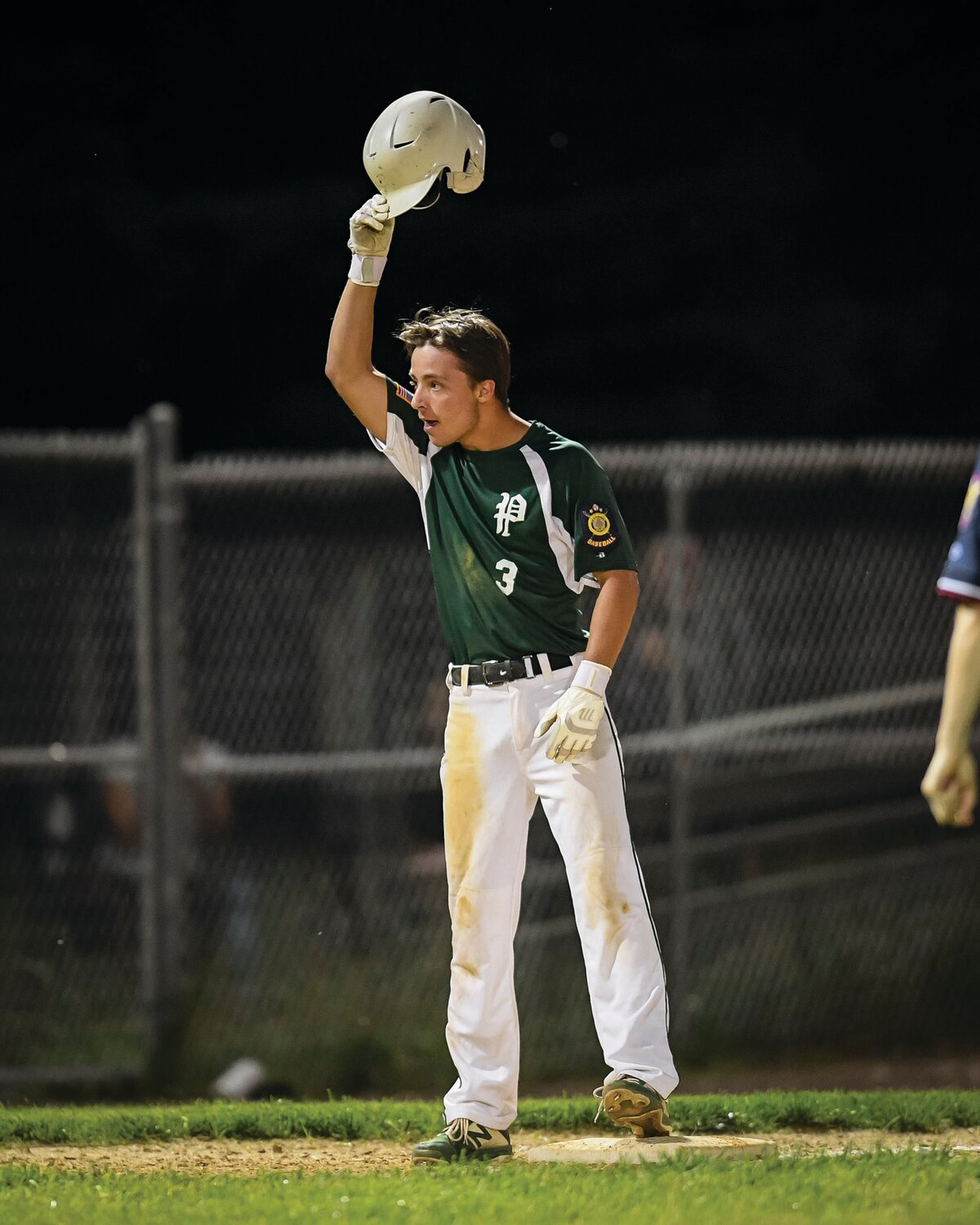 Pennridge’s Alex Fantaskey tips the helmet after his fourth-inning triple.