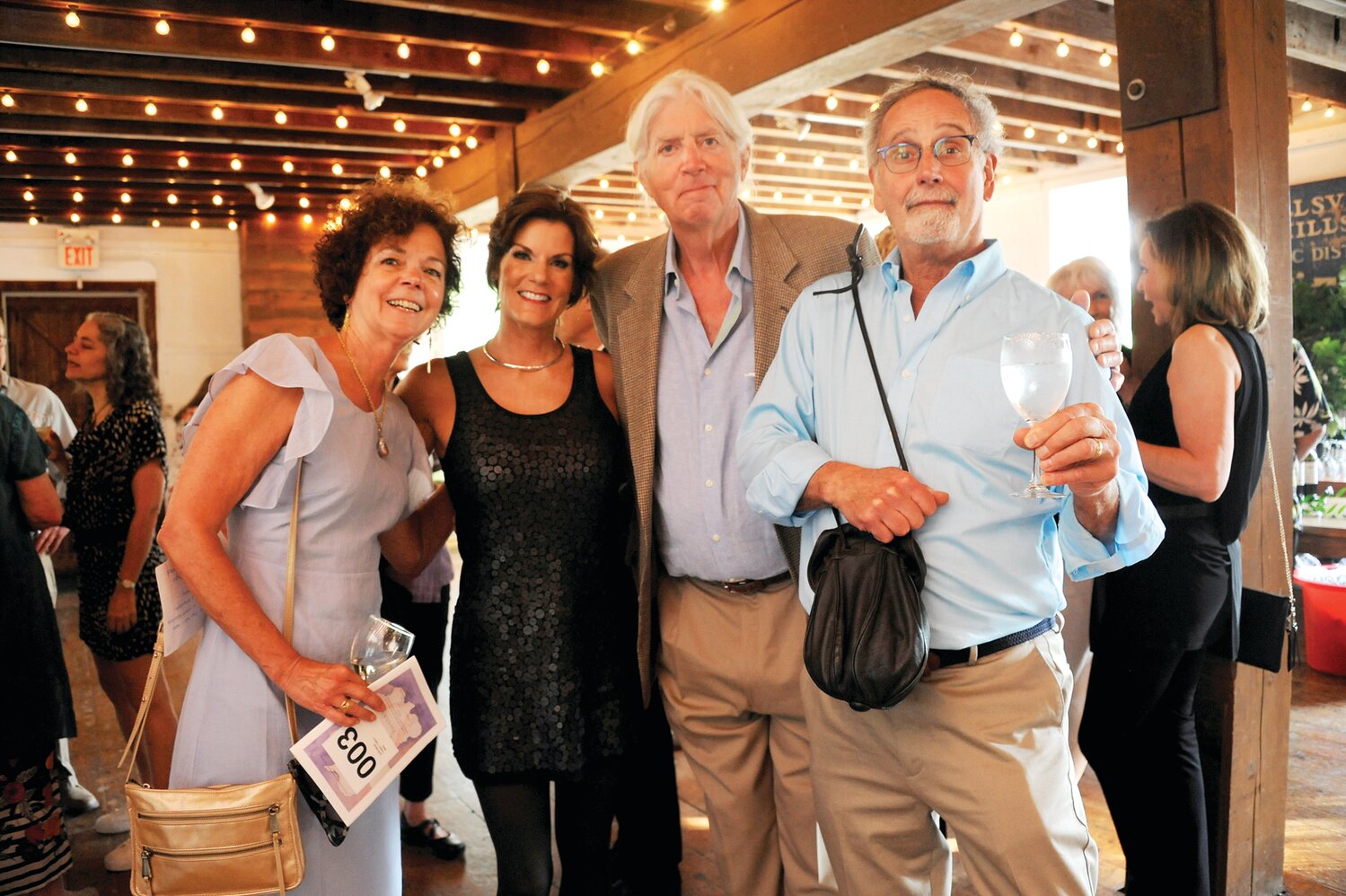 Holly Bauer, Beth Monroe, executive director of the Delaware River Mill Society; Jefferson Barnes and Ed Marra.