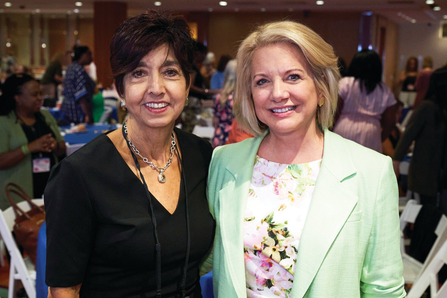 SCORE Bucks County Chairwoman Linda Zangrilli, left, and NBC10 news anchor Tracy Davidson.