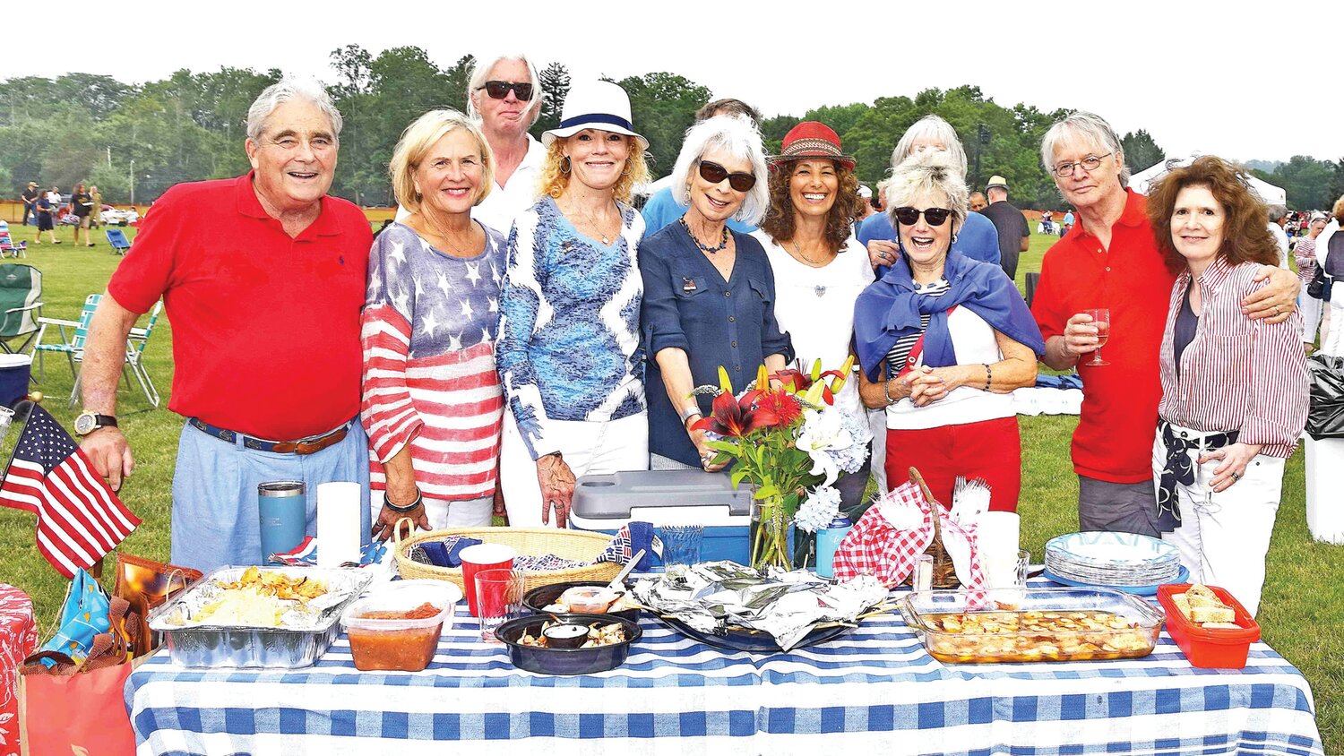 The Thompson group, including Laura and Jefferson Barnes.