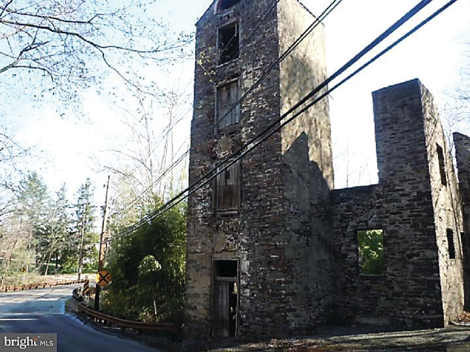 The ruins of the Maris Cotton Mill sit along the south side of Aquetong Creek.