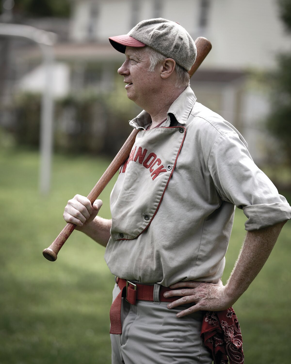 Joe “Mick” Murray waits his turn to bat.