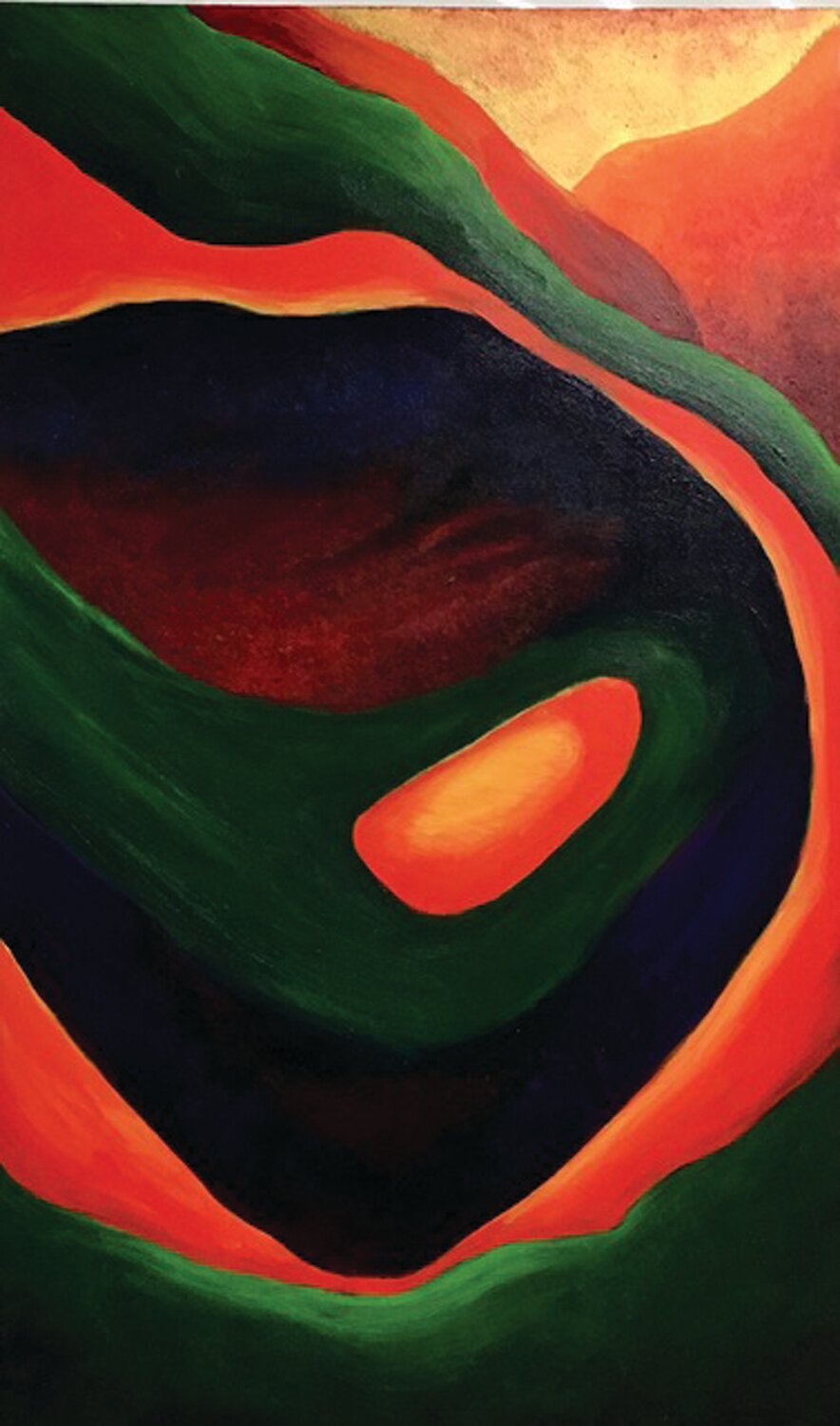 “Incandescent Perspective No.9” is by Joyce Sanderson.