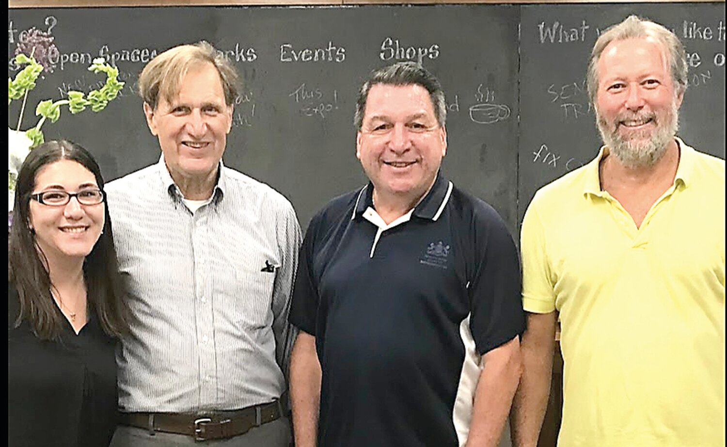 From left are: Jennie Maehrer, state Sen. Jarrett Coleman’s office; Roger Keller, Bridgeton Township supervisor; state Rep. Craig Staats; and Michael Lynch, Bridgeton Township supervisor.