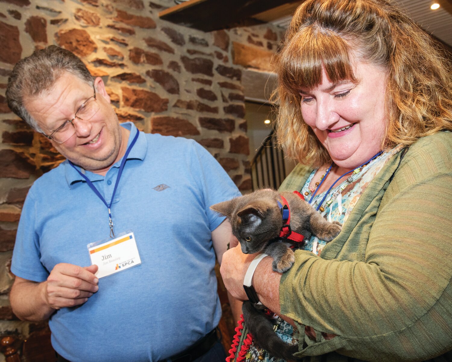 Jim and Lisa Beasley. Lisa Beasley was recognized as Bucks County SPCA’s top foster volunteer of the year.