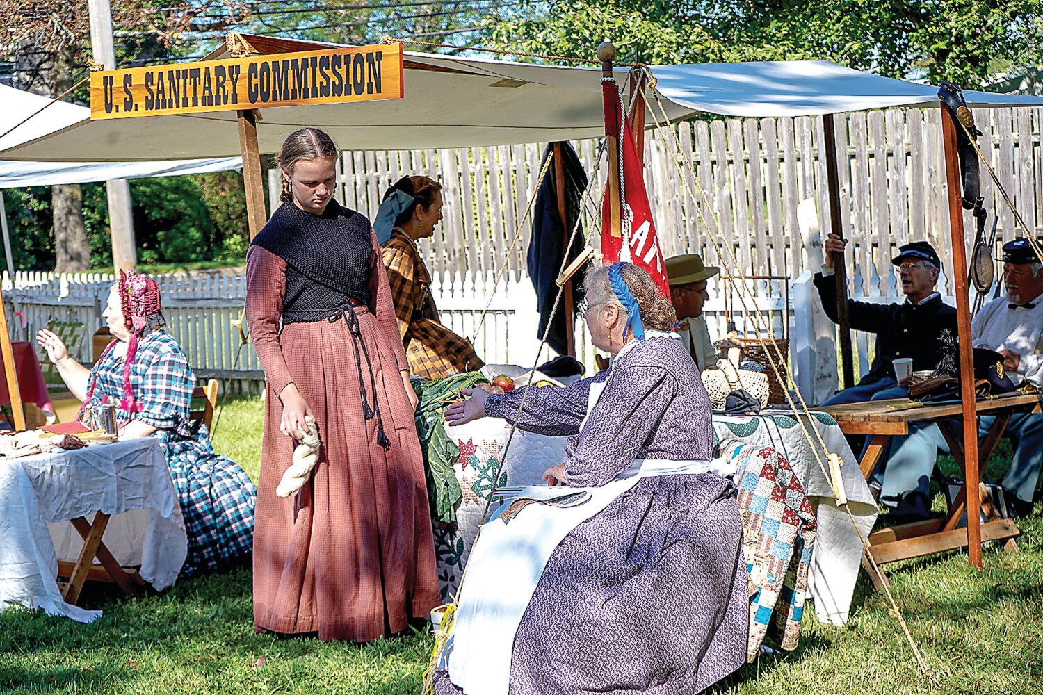 The 71st PA Volunteer Infantry Regiment sets up shop.