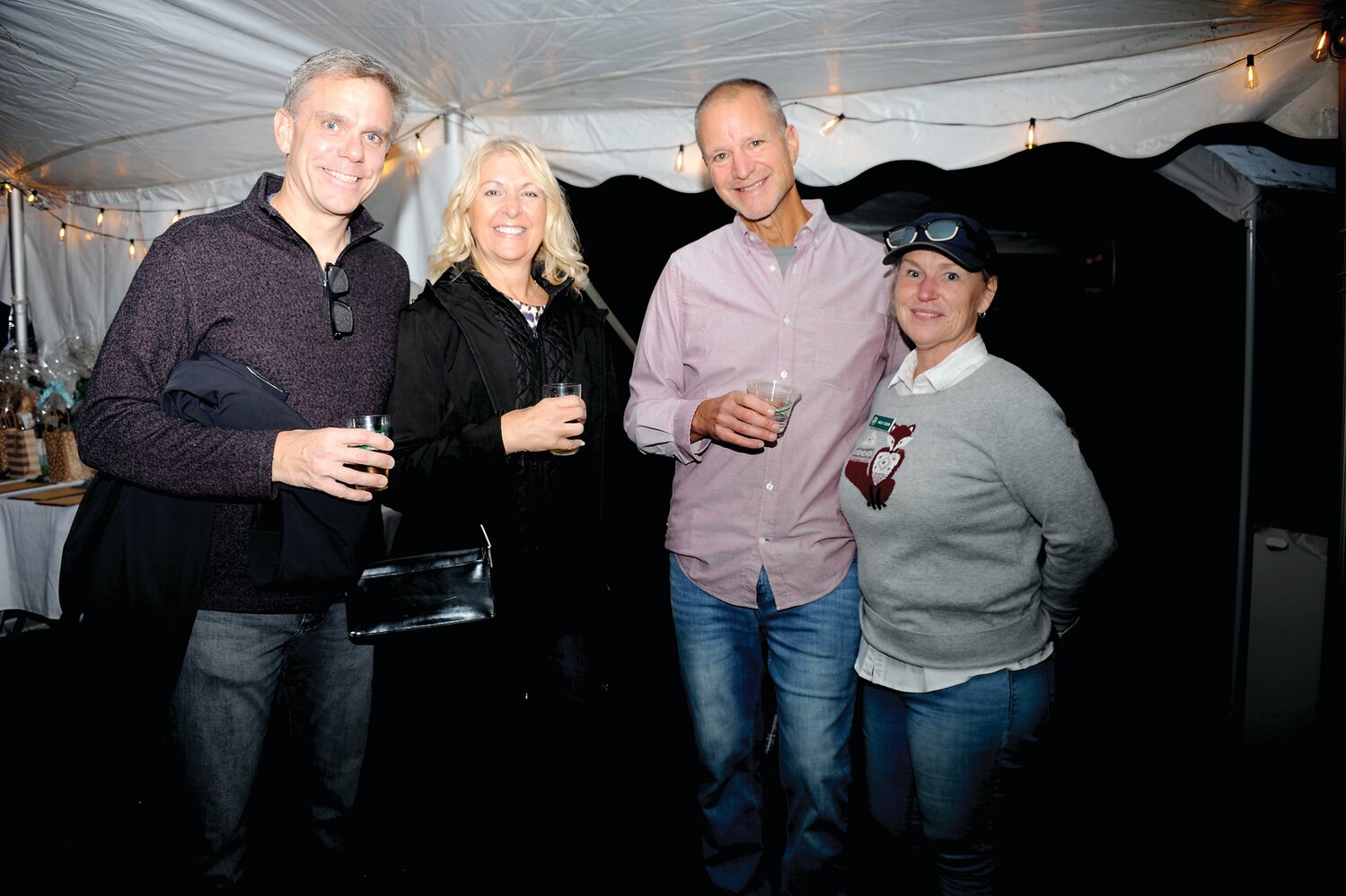 Richard Paynton, Linda Kuczynski, Andy Jarin, whose mother, Corey Jarin, founded the Peace Valley Nature Center; and Elly Joslin, director of the Peace Valley Nature Center.