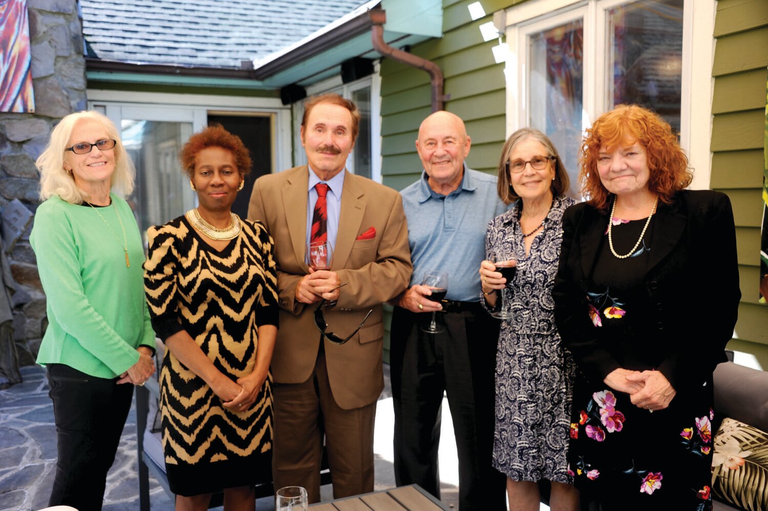 Nancy Stewart, Marion Dierking, Louis Dierking, Gary Whitmore, Carol Church and Denise Frost.