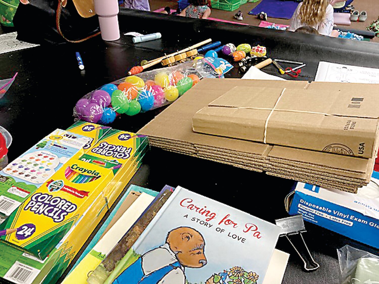 Educational and crafting materials await campers taking part in a Newtown Borough bereavement camp.