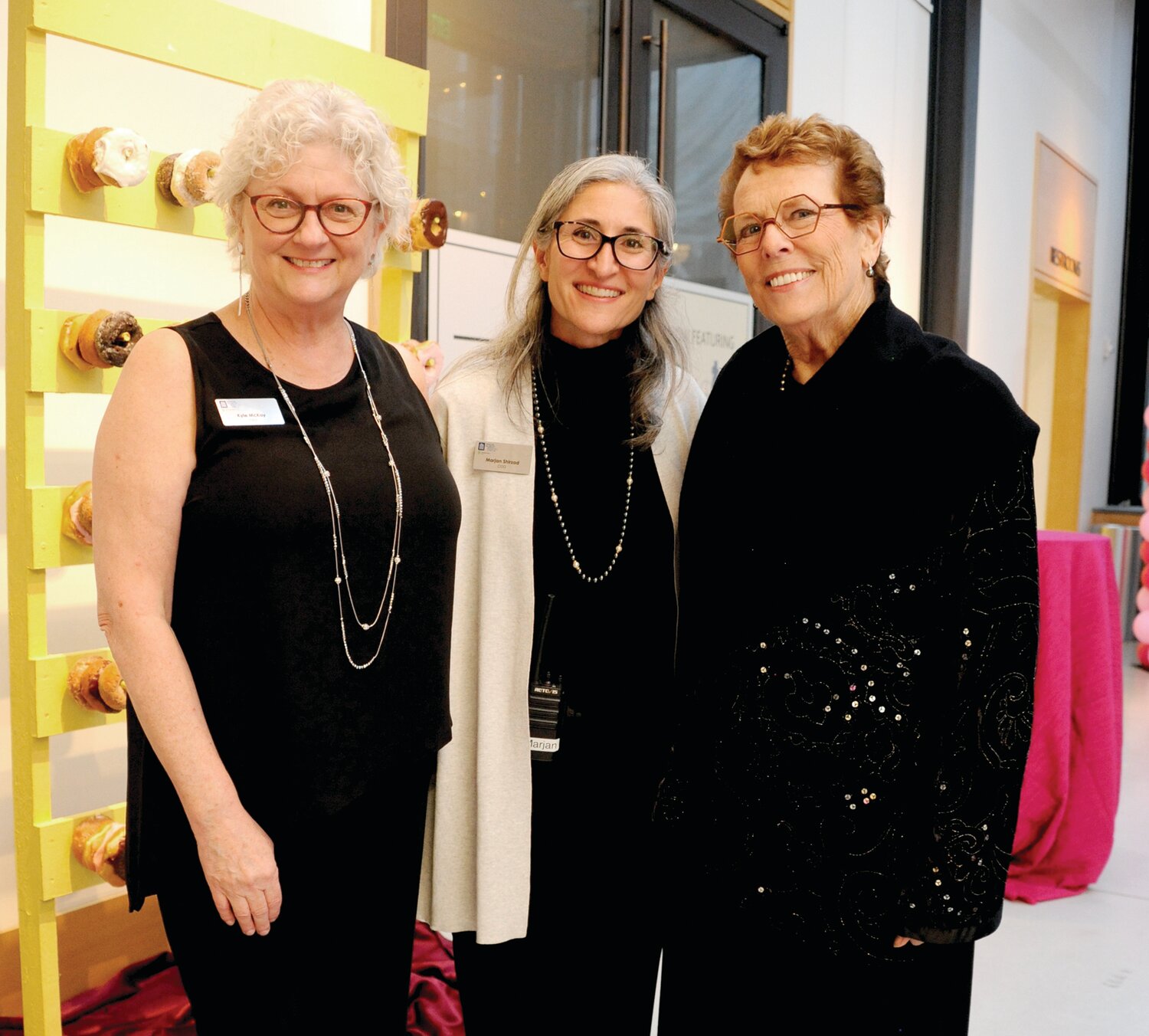 Kyle McKoy, Chief Executive Officer of the Mercer Museum and Fonthill Castle, Marjan Shirzad, Chief Operating Officer of the museum and castle, and Laurie Schutt.