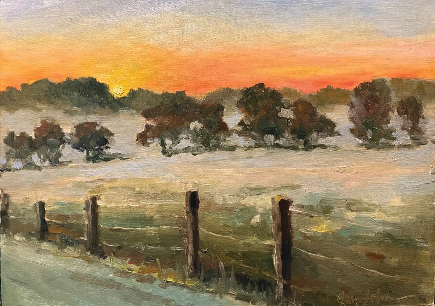 “Sunrise at Cherry Grove” is by Artsbridge artist Jean Joslin.