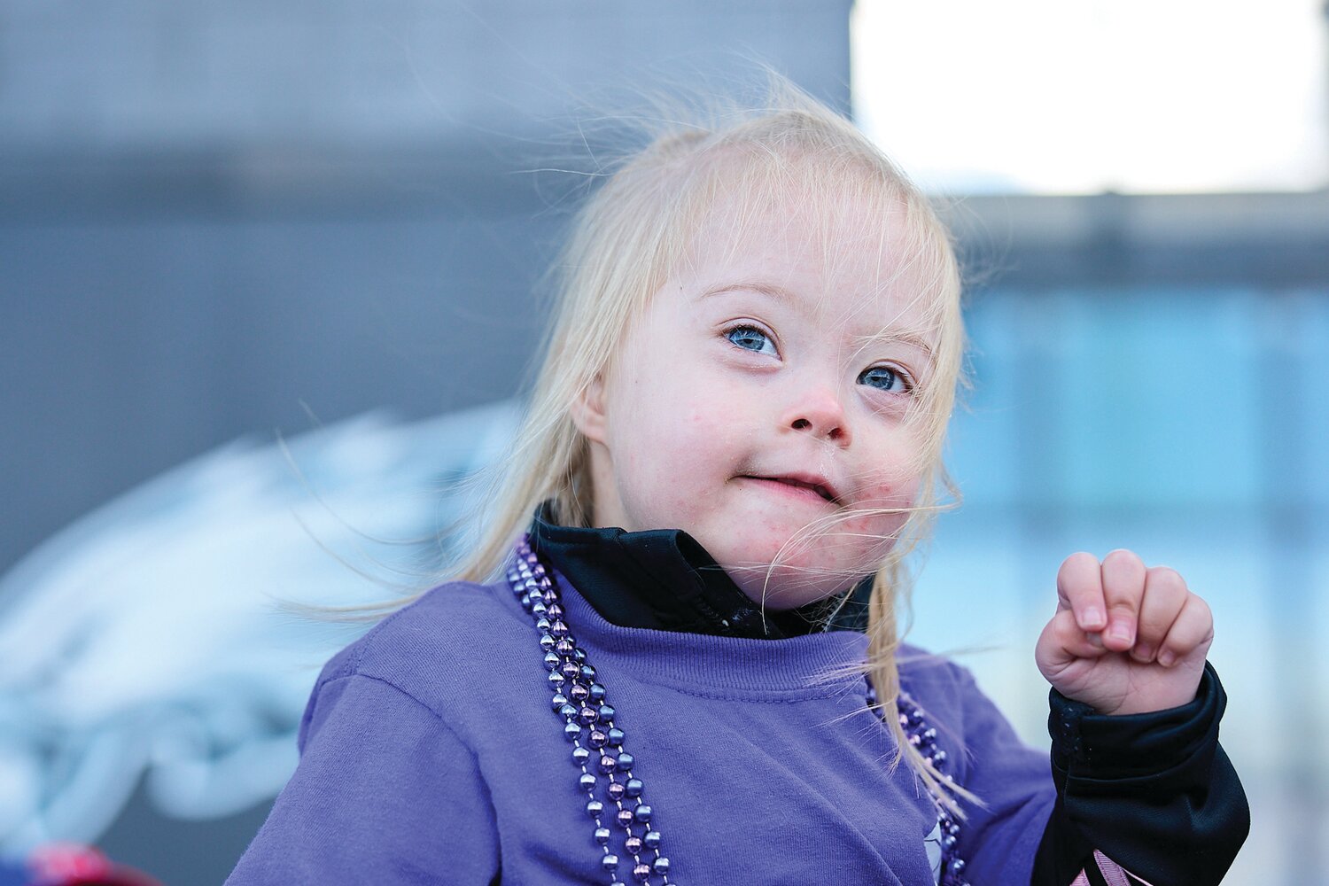 Violet Anastasi, 3, of Middletown Township, who has Down syndrome, was asked in be a “Champion” for Children’s Hospital of Philadelphia’s Buddy Walk Oct. 8 fundraiser at Lincoln Financial Field.