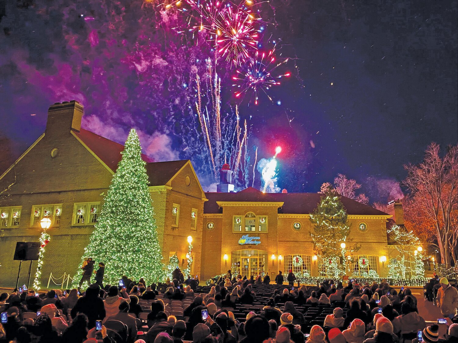 American Heritage’s Grand Illumination Kick Off Event features over 400,000 lights displays, seasonal music, special guests, and ends in a fireworks symphony to light the night sky.