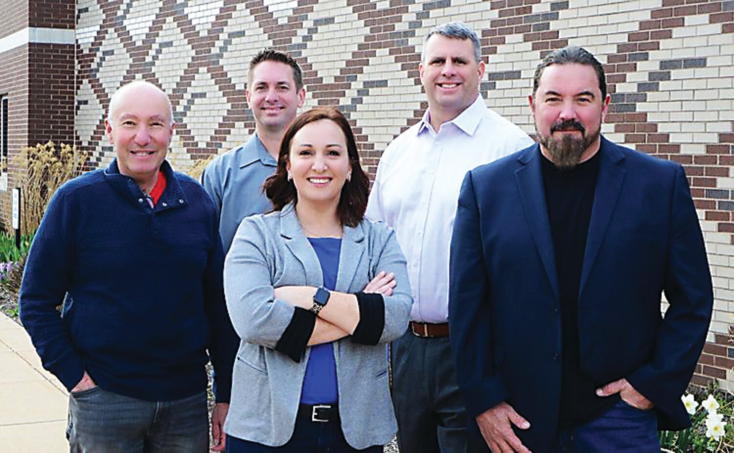 Souderton Area School Board election winners were, from left, Nick Braccio, Mike Barnacz, Kim Wheeler, Ken Keith and Bill Formica.