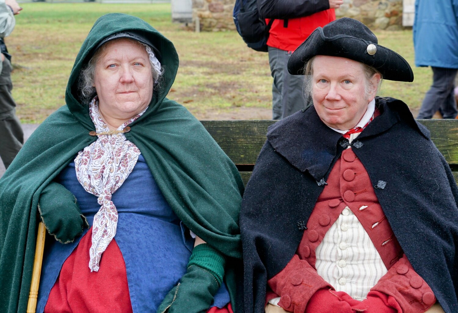 Denise and Rick Wolff take part in Sunday’s reenactment.