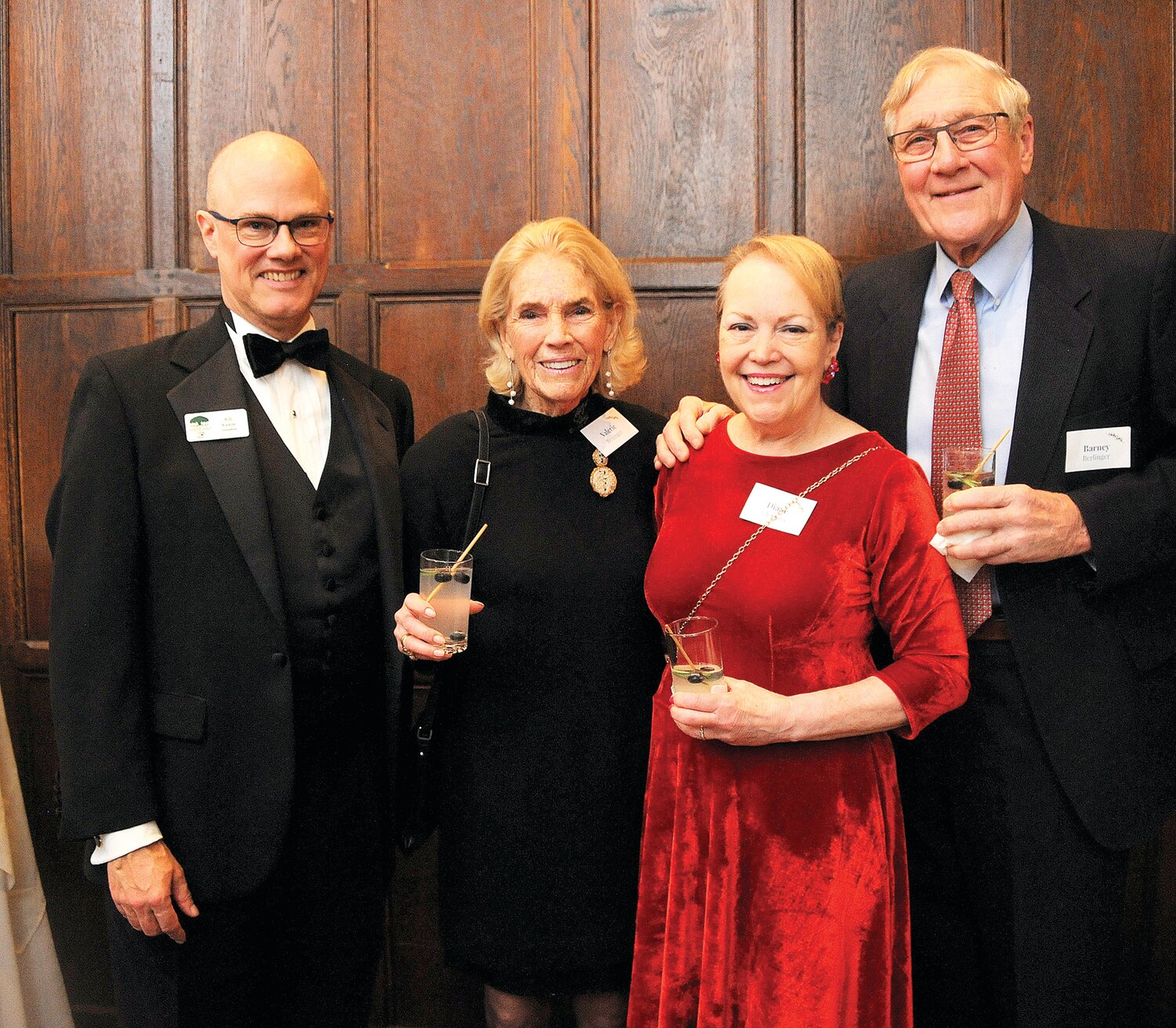 Bill Kunze, president of Heritage Conservancy; Valerie Berlinger, Diane Clemens and Barney Berlinger.