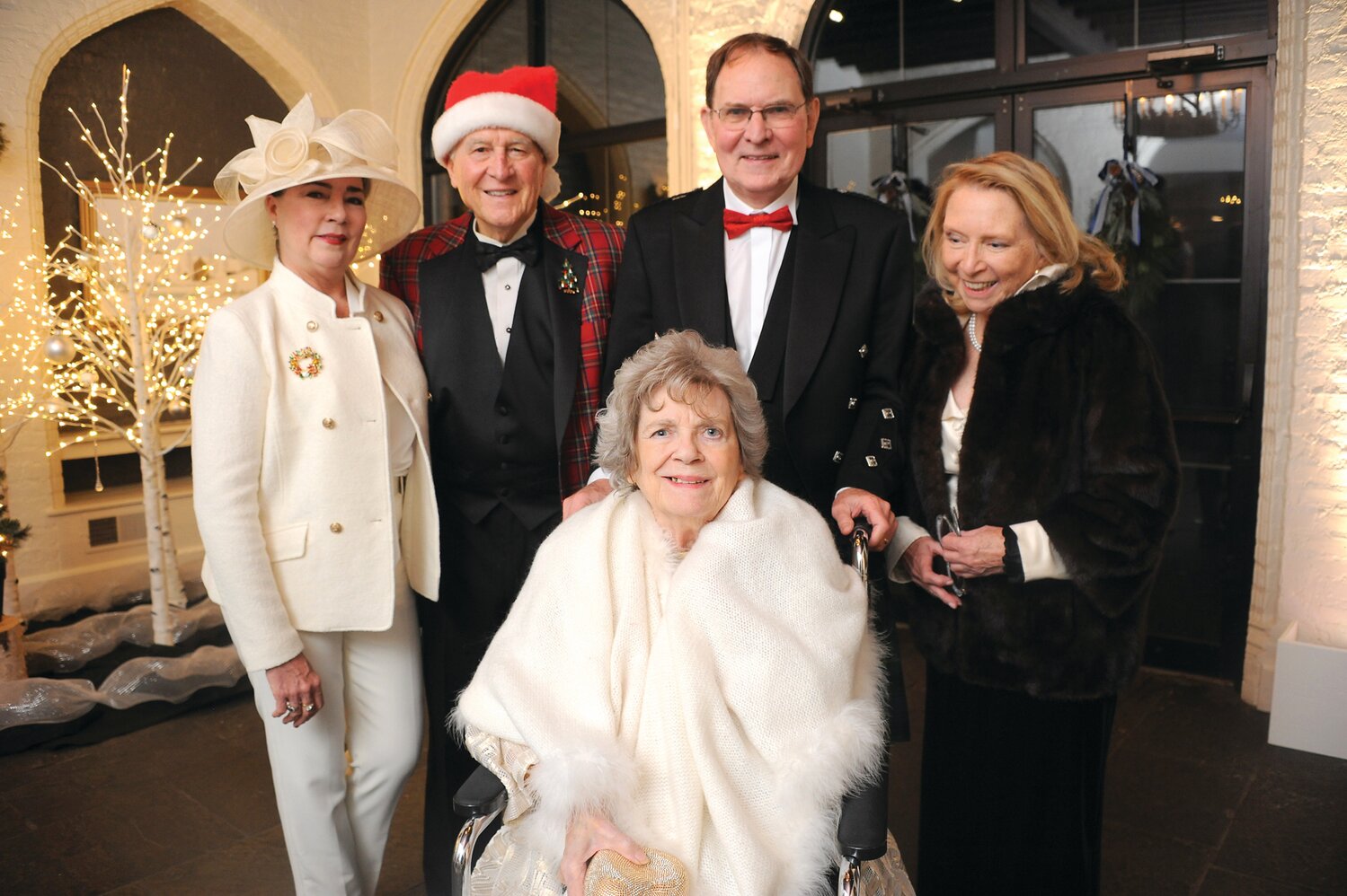 Holly Fey, Marv Woodall, Dr. Brian Firth. Cynthia Rozycki and Dee Ann Woodall, front row.