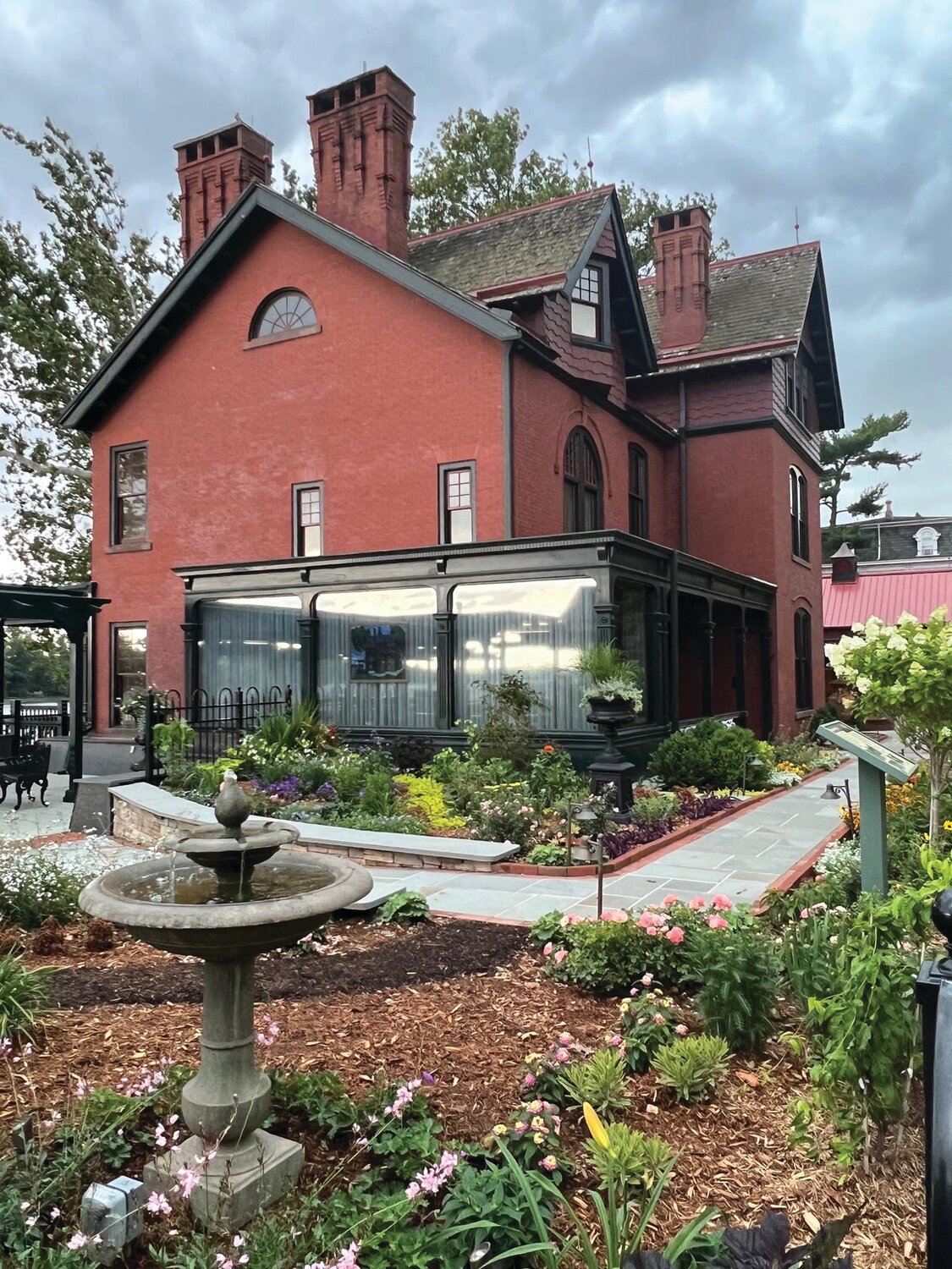 Margaret’s Garden sits on the grounds of the Margaret R. Grundy Memorial Museum