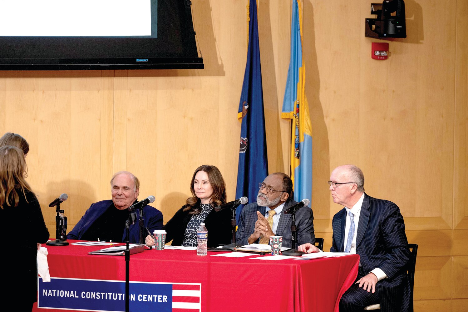 As part of their participation in the Rendell Center Citizenship Challenge, Buckingham Elementary School fifth graders answered Constitutional questions from a panel of judges.