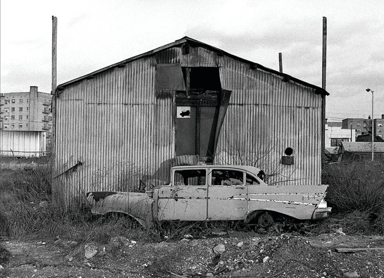 Scott MacNeill presents his collection of original 35mm black and white photos of cars wrecked upon the streets of New York in the 1970s.