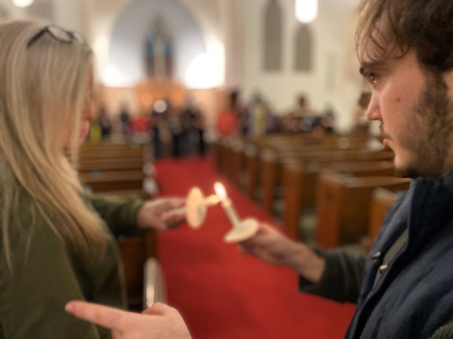 A candlelight vigil at Doylestown’s Rainbow Room drew dozens of supporters of LGBTQ+ rights to honor the memory of Nex Benedict and call for action to protect transgender students in schools.