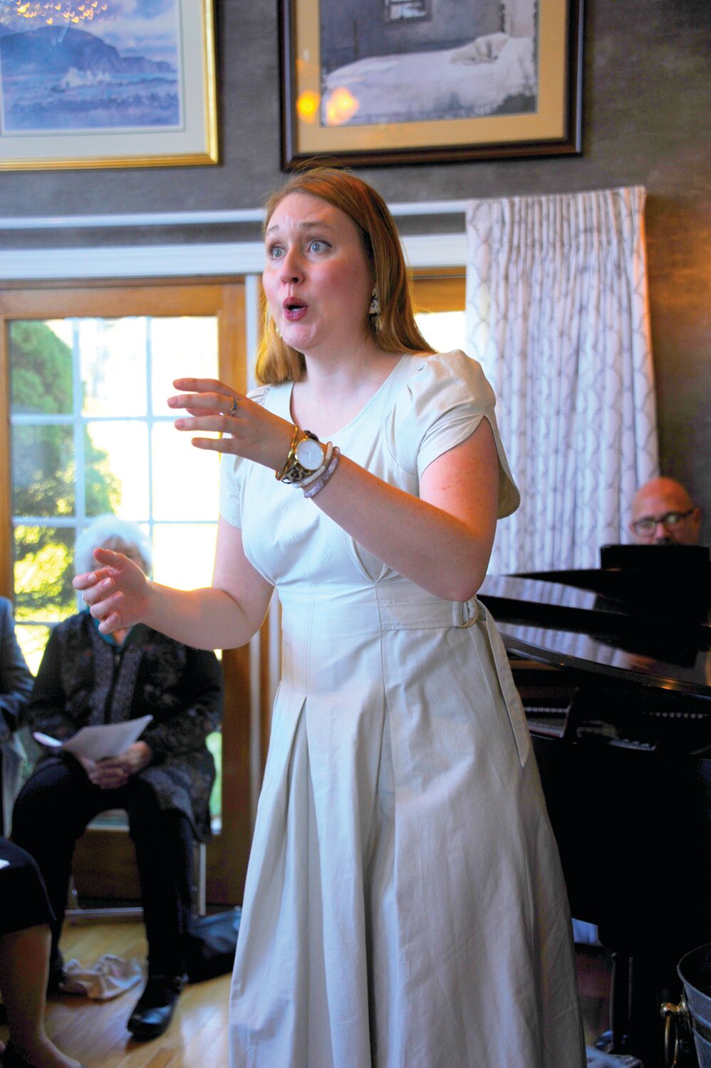 Jenny Anne Flory performs for the audience.