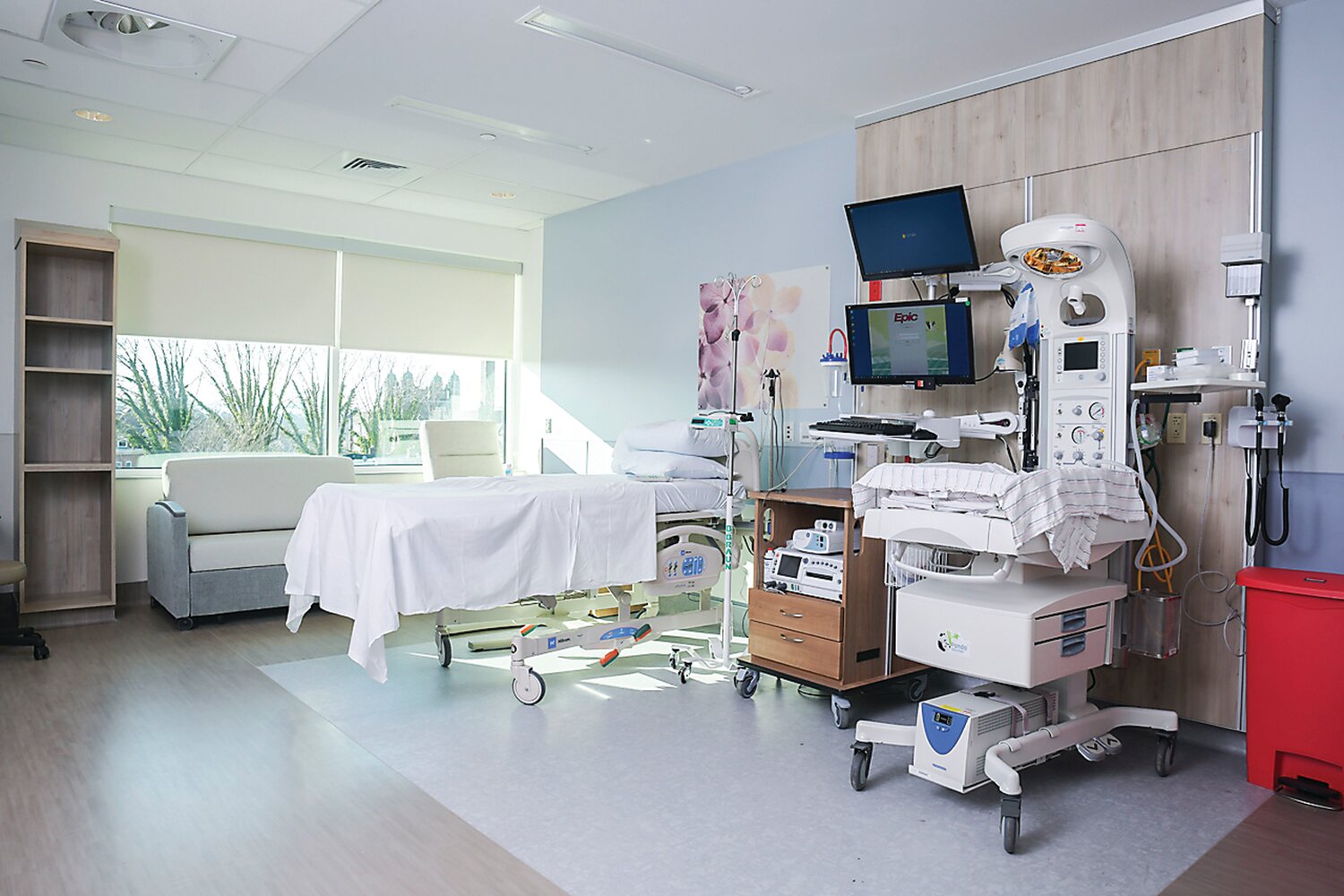 A room in the new Women & Babies Pavilion at St. Luke’s Allentown Campus.