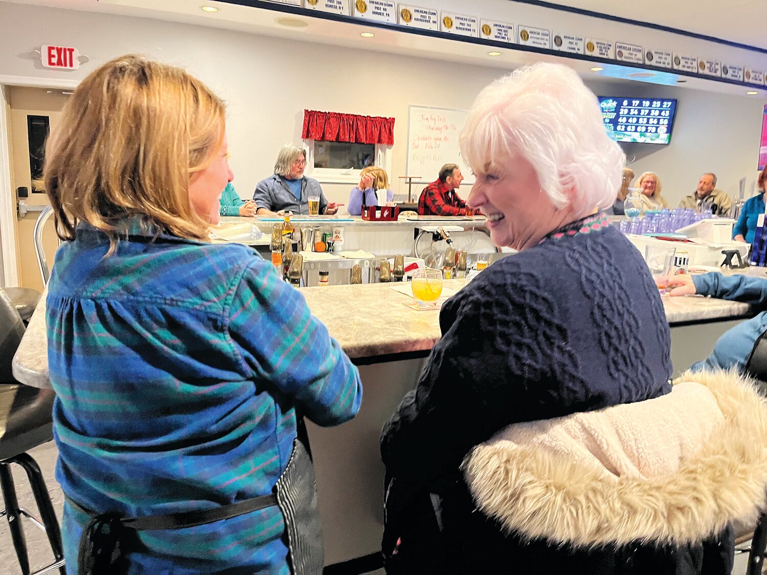 Friends enjoy an evening at the James Toscani American Legion Post 120 canteen in Lambertville.