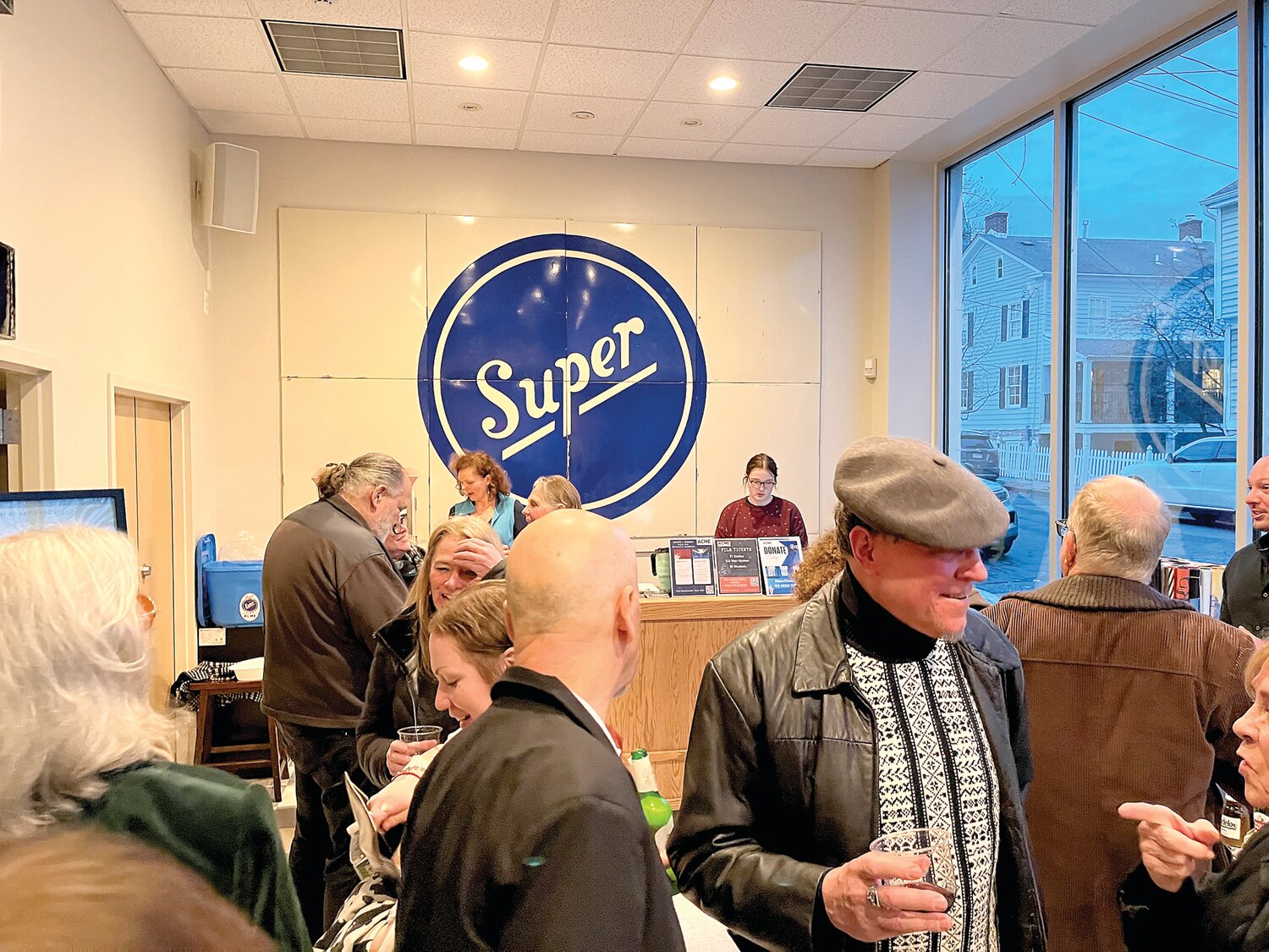 Guests gather in the Acme Screening Room lobby after a recent private event.