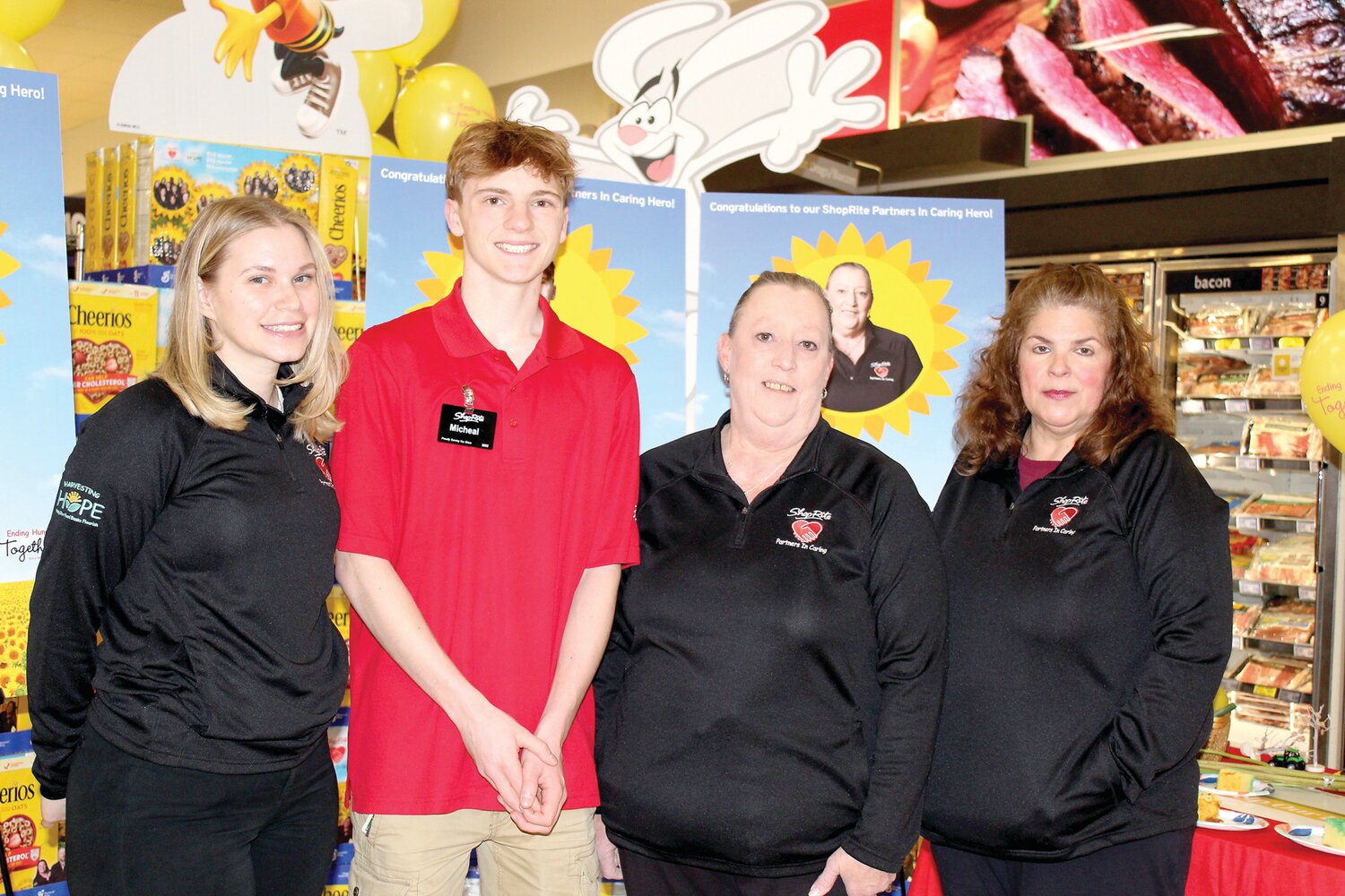 From left are ShopRite’s Jenie Mussallem, Michael Fiorelli, Dawn Pope and Susan Pivarnik-Roba.