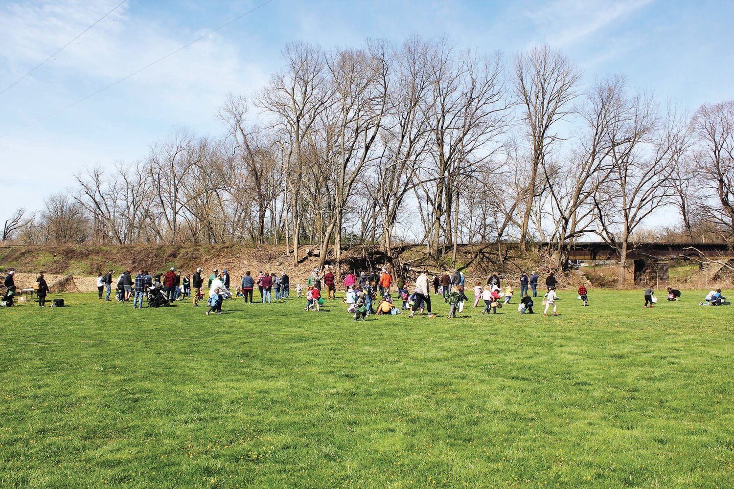 The Annual Legionnaire Victor Rose Easter Egg Hunt at 320 N. Union St. in Lambertville gets underway.