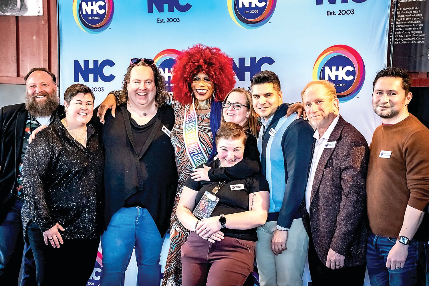 From left are Eric Stephenson, Sharon Fronabarger, John McNeill, Phoebe Manntrappe, Melissa Patterson, Shelby Bacorn, Rich Lucarini, Roger Green, and Ryan C. Segura.