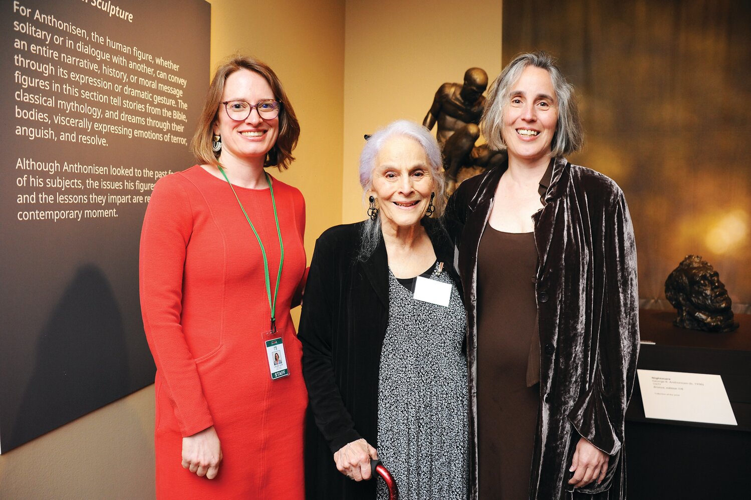 Laura Igoe, chief curator, Ellen Anthonisen and Rachel Gates.